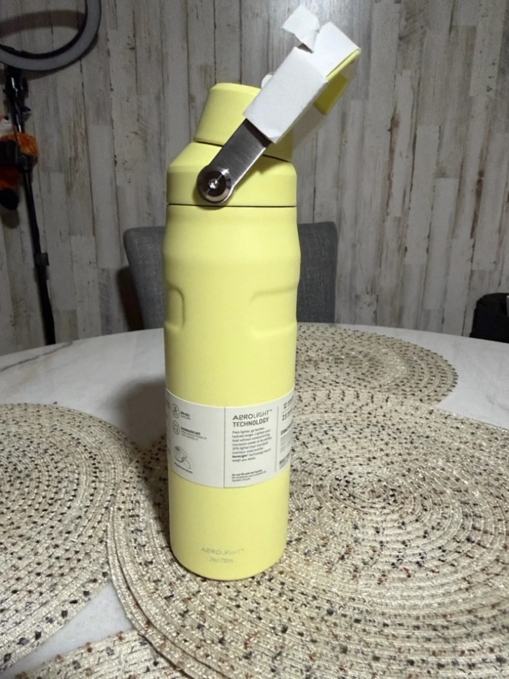 Stanley Pale Yellow Insulated Bottle with Flip-Top - Picture 3 of 5